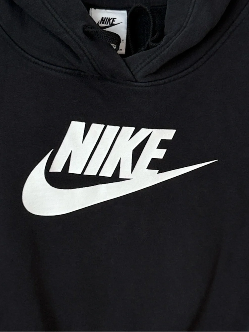 Nike Graphic Cropped Hoodie Black  Size Small